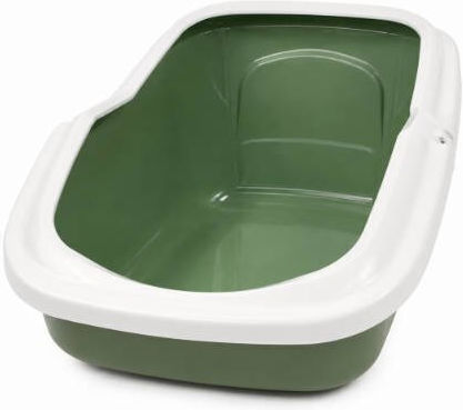 Savic Green Cat Litter Tray L56 x W39 x H27.5cm