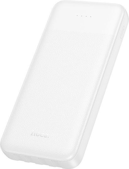 Hoco J163 Външна батерия 10000mAh 10W с 2 USB-A изходни порта Бяла