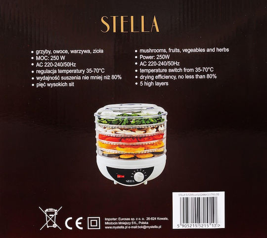 Stella Αποξηραντής Τροφίμων με Ράφια