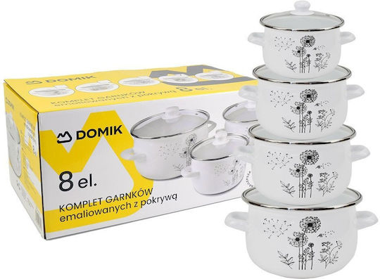 Lumarko Pots Set with Enamel Coating 8 Pieces Lumarko Pots Set with Enamel Coating 8 Pieces