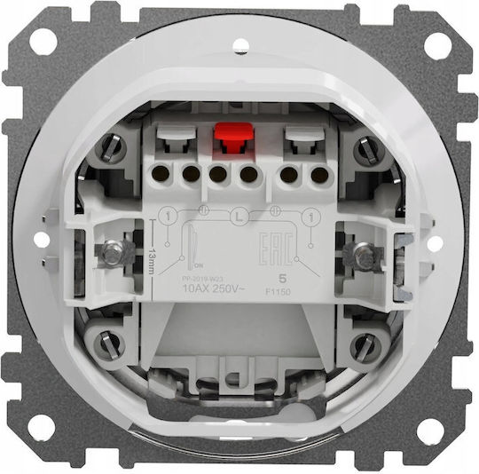 Schneider Electric Sedna Waterproof Recessed Double Wall Switch Without Frame White