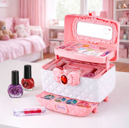 Lean Toys Makeup And Nail Beauty Case With Cosmetics Παιδικό Μακιγιάζ