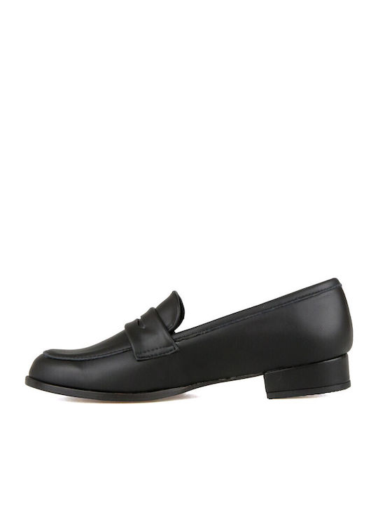 Leather Women's Loafers in Black