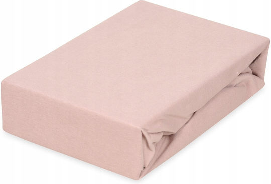 Matex King Size Fitted Sheet 190x200cm Powder Pink