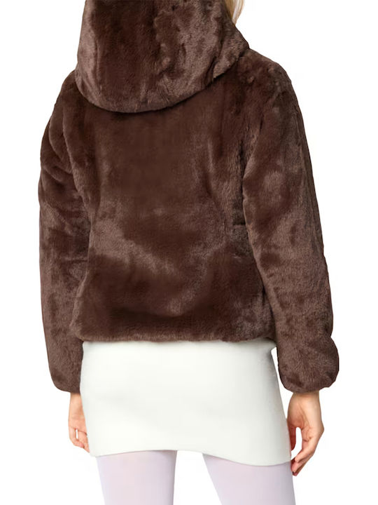 Save The Duck Short Brown Women's Fur