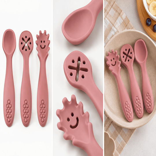Queen Mother Purple Silicone Baby Cutlery Set 3 Pieces