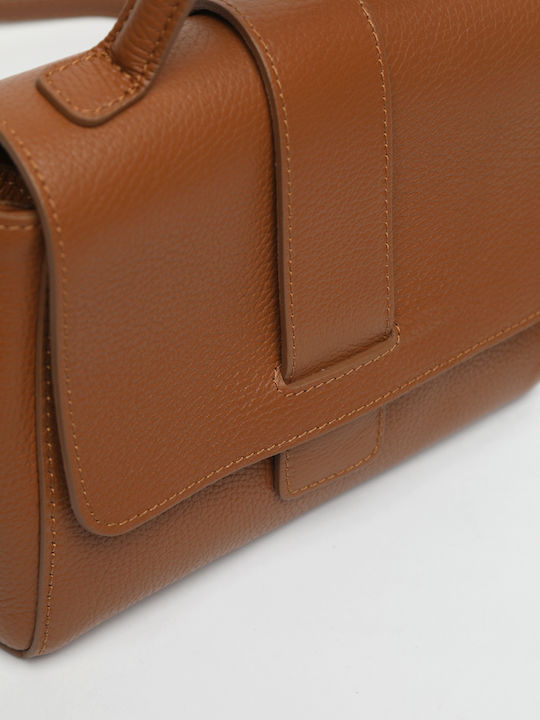 Khaki Leather Women's Shoulder Bag