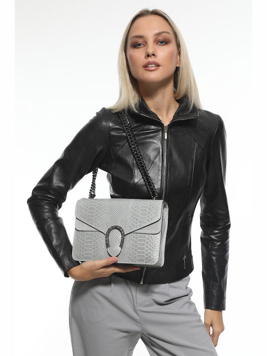 Purple Suede Leather Women's Shoulder Bag
