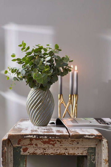 Lumarko Decorative Ceramic Vase Grey Y21cm