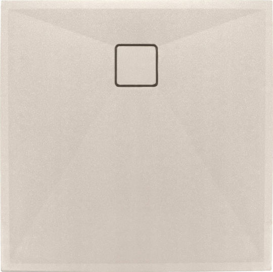 Deante Square Granite Shower Tray 80x80cm Grey