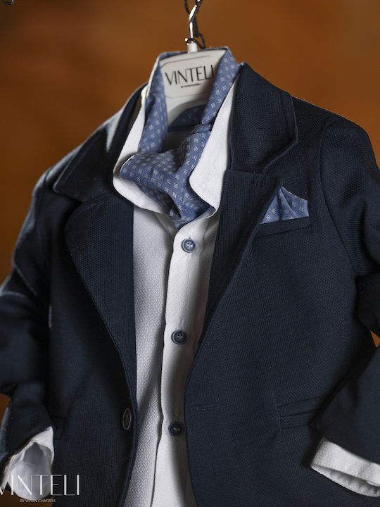Кръщелен костюм за момче Navy Blue 9503 Vinteli Vn-9503