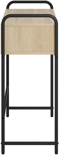 Console Table in Wood & Metal Brown L90xW33xH80.5 cm