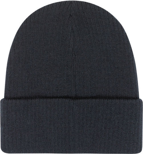 Beanie Γυναικείος Σκούφος με Rib Πλέξη σε Μαύρο χρώμα