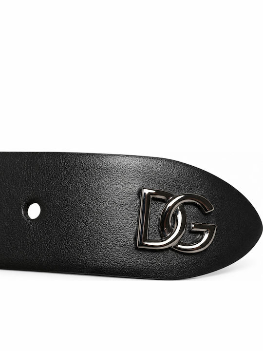 Dolce & Gabbana Curea Bărbătească din Piele Neagră
