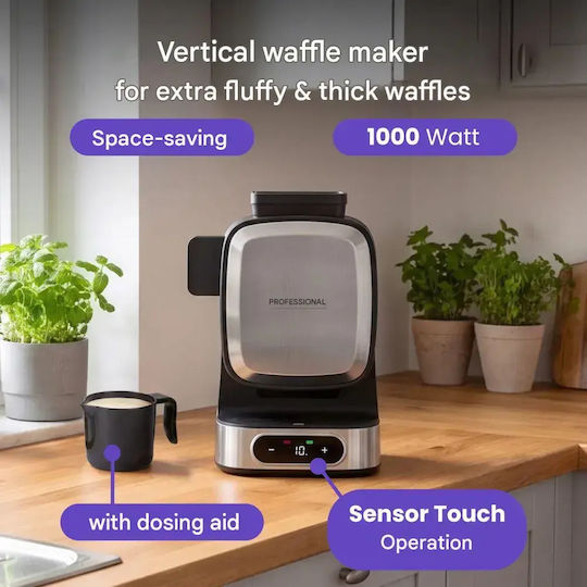 Profi Cook Βαφλιέρα για Τετράγωνες Βάφλες 4 Θέσεων 1000W
