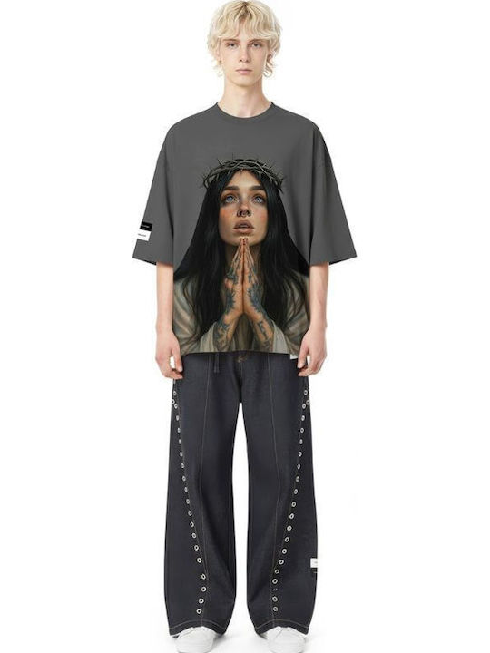 Дамска Oversized тениска в сиво