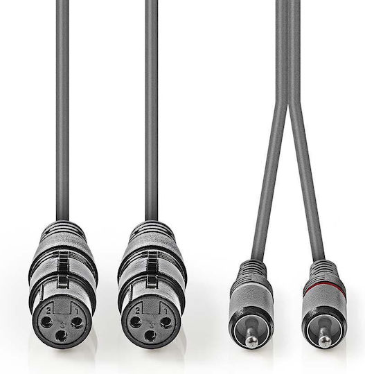 Nedis Cable XLR female - Γκρι 3m COTH15230GY30