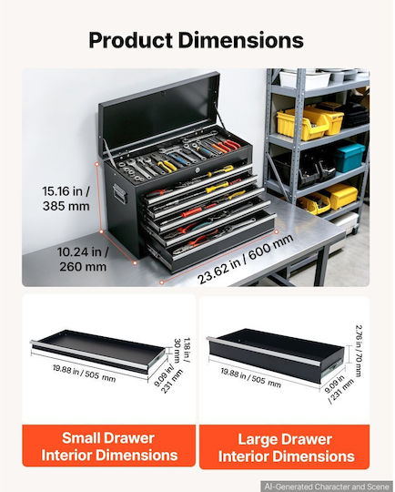Vevor Metal Hand Tool Box
