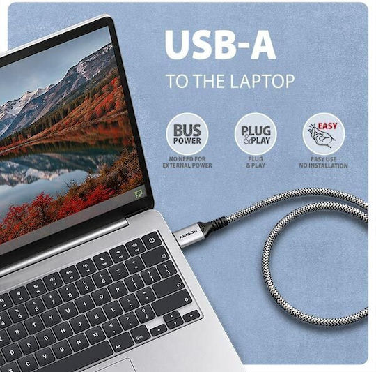 Axagon ADE-AM50 Αντάπτορας Δικτύου USB με Ενσύρματη Σύνδεση Ethernet