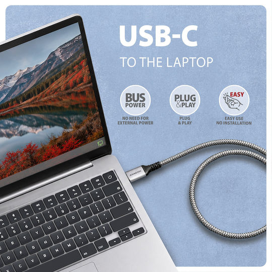 Axagon ADE-CM50 USB-C Netzwerkadapter mit kabelgebundener Ethernet-Verbindung