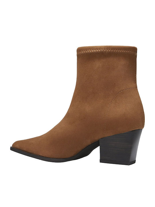 Women's Ankle Boots with Medium Heel Suede 38 Cuero