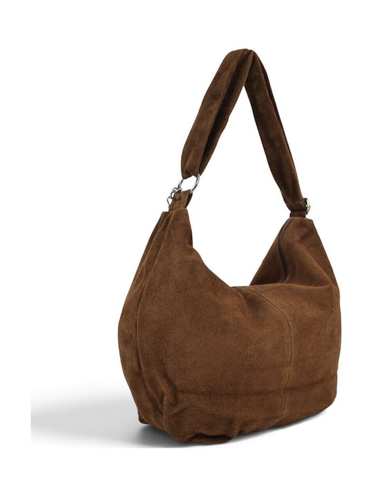 Leather Women's Shoulder / Crossbody Bag Suede Taupe