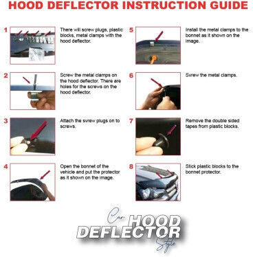 Car Hood Deflector Compatible Ford Transit Connect Ii 2014–2024 Smartic Model Sma-000733