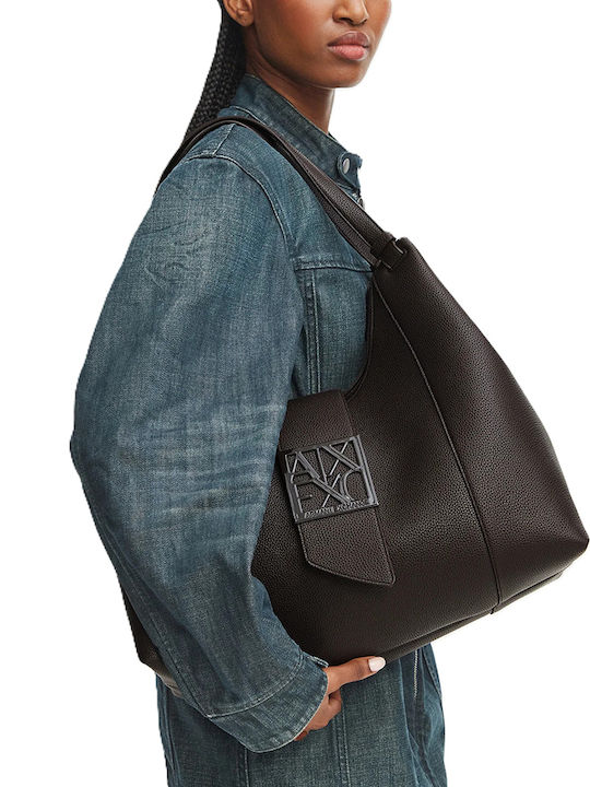 Fabric Women's Shoulder Bag Black
