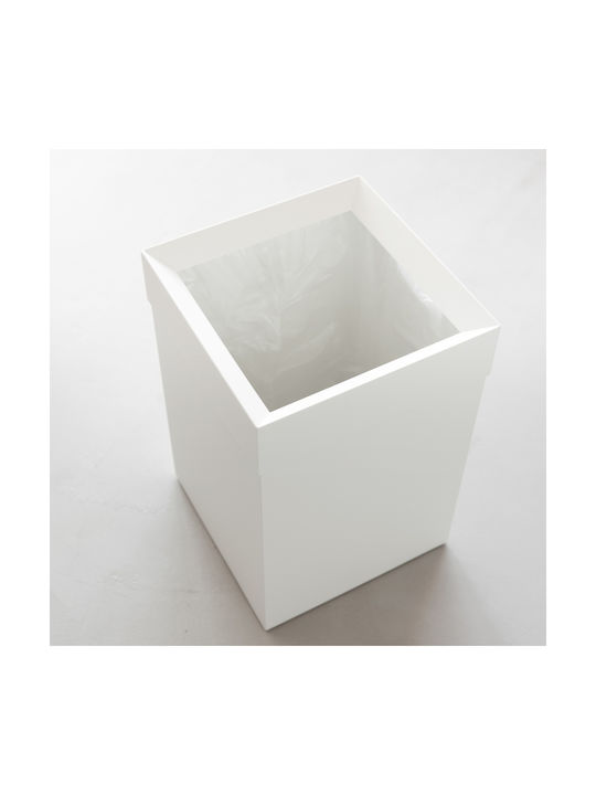 Yamazaki Tower Metal Waste Bin White 14 L 22.4x33.2 cm tall