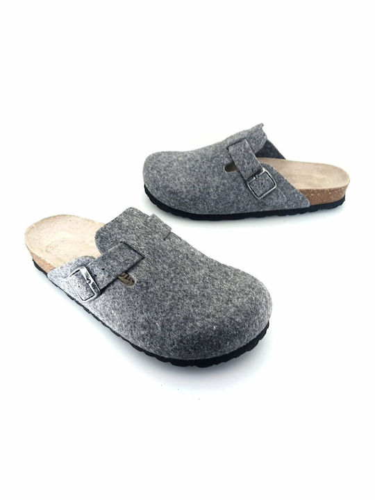 Anatomic Leather Clogs Women's Slippers Grey