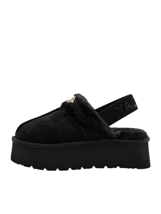 Chic Winter Women's Slippers Black