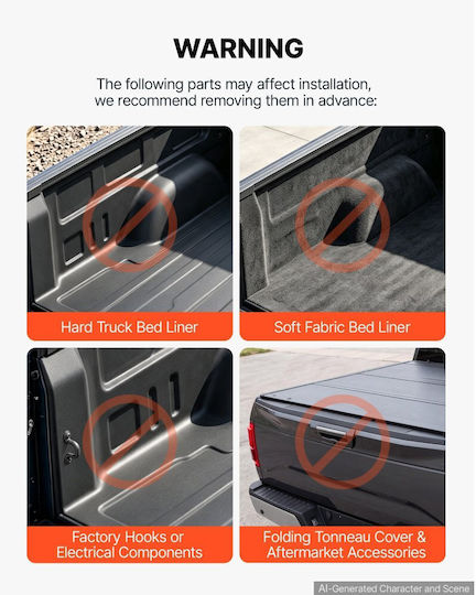 Vevor Truck Bed Storage Box, Waterproof ABS Wheel Well Toolbox, 25 L, Anti-Theft Combination Lock, Compatible with Dodge Ram 1500 2500 3500 2002–2018, Right Passenger Side, Drilling Required