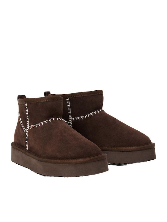 Dissy Etnic W Suede Conker Brown Wildleder Kinderstiefeletten Braun