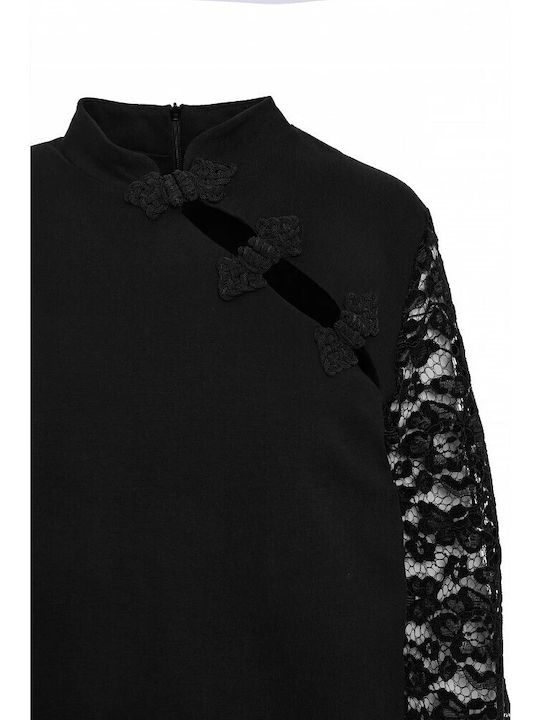 Long Women's Black Sweatshirt