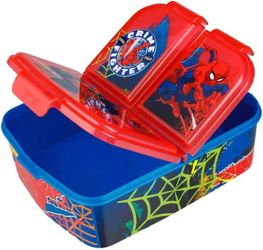 Spiderman Πλαστικό Παιδικό Δοχείο Φαγητού Spiderman 0.79lt Μπλε