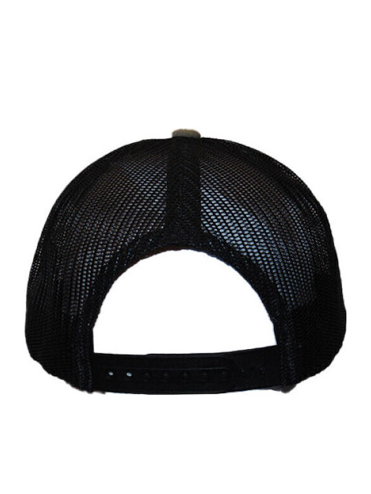 Шапка Jockey Trucker Logo Кафява Takeposition Бежово Черно 6 Панела Унисекс Черно 56-58 см