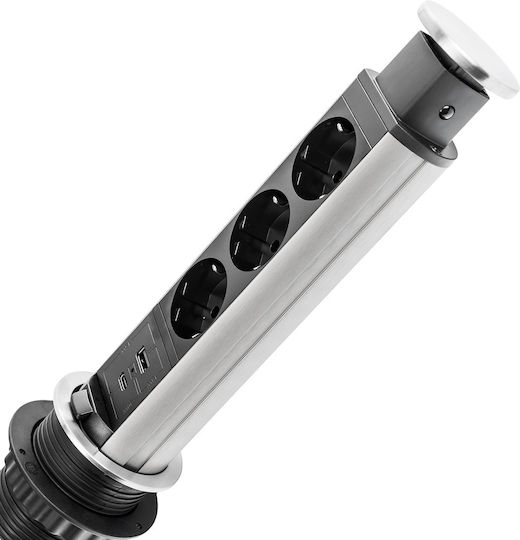 Spacetronik Triple Power Socket Black