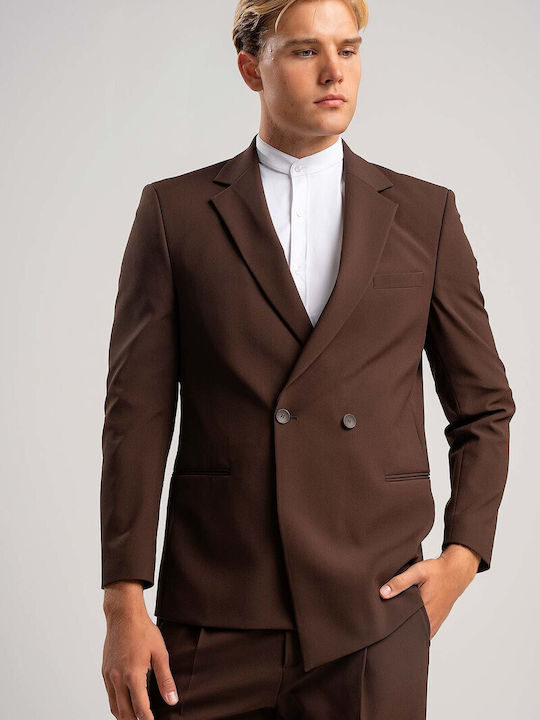 Зимен Мъжки Костюм Gelo Brown