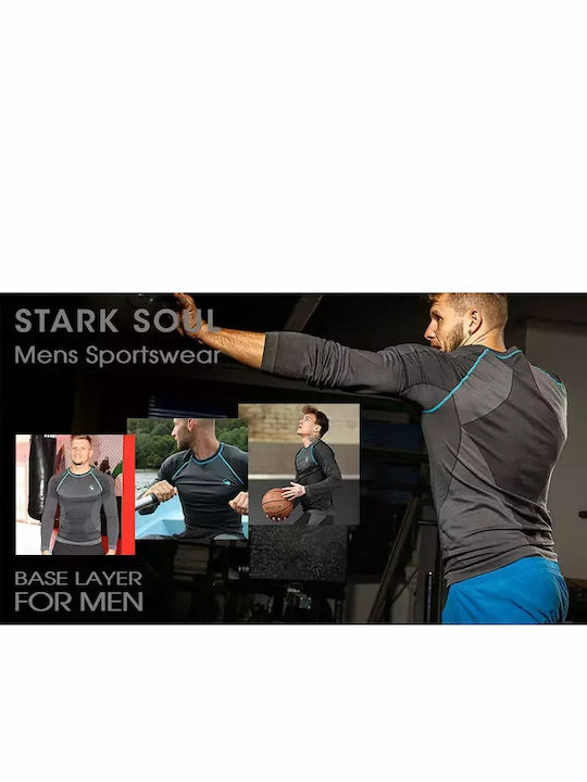 Stark Soul Men's Grey Long-Sleeved Thermal Shirt