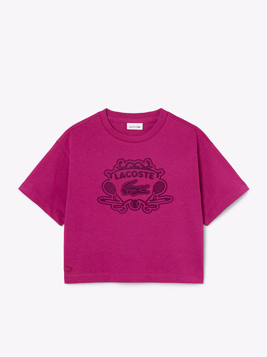 Lacoste Детска тениска Fuchsia