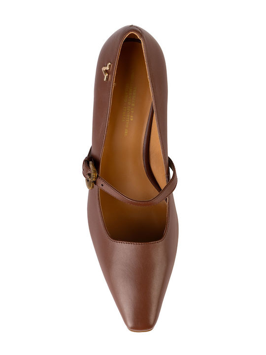 Leather Heels Brown