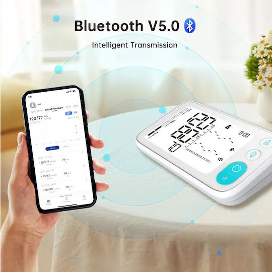 Automatisches Oberarm-Blutdruckmessgerät BP3, Digital, mit Sprachfunktion, Arrhythmie-Erkennung & Bluetooth