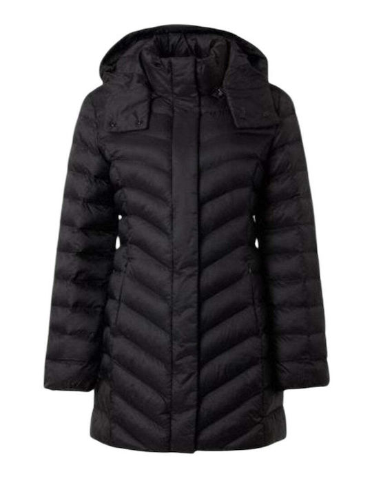 Long Women's Winter Jacket Black