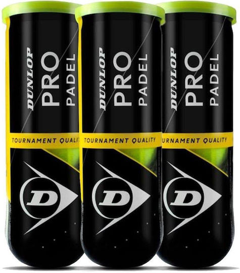 Dunlop TB Pro Tournament Padel Balls 3pcs