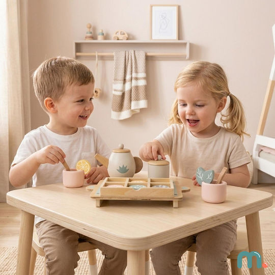 Mamabrum Teeservice-Spielzeug aus Holz, 18-teilig