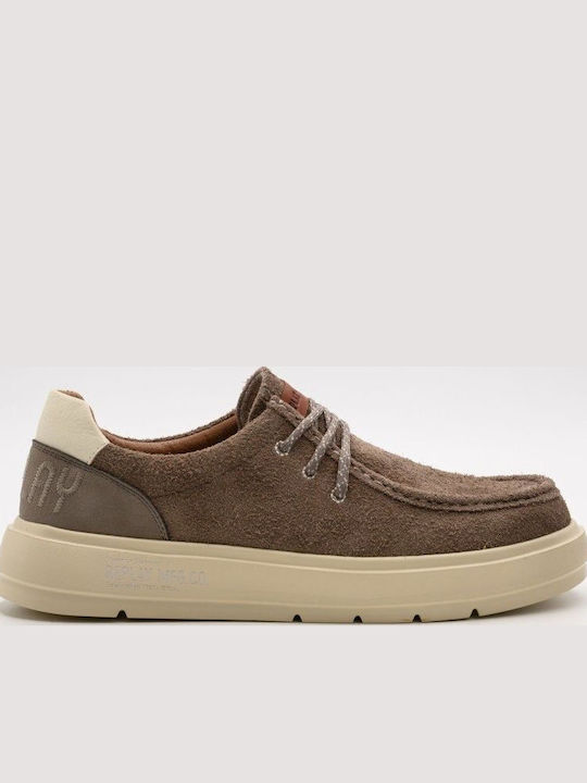 Suede Men's Loafers in Brown