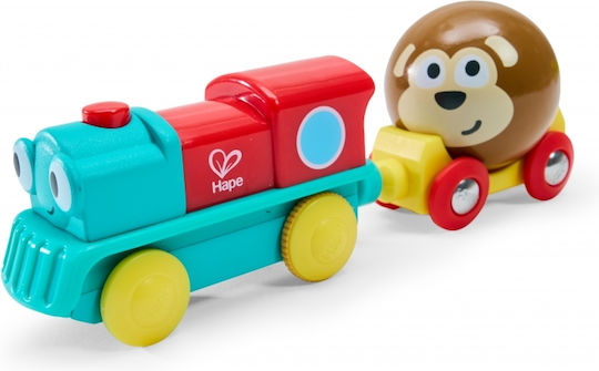 Hape Комплект с влакче от дърво с животни от джунглата за деца над 3 години