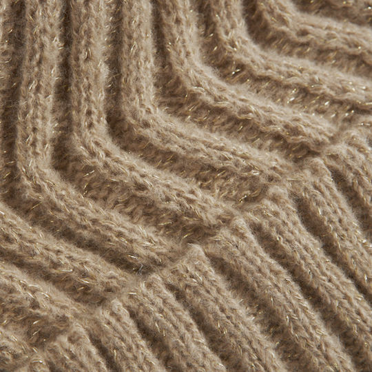 Beanie Γυναικείος Σκούφος Πλεκτός σε Μπεζ χρώμα