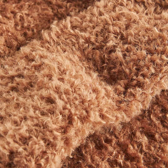 Braune Damen-Strickmütze Beanie