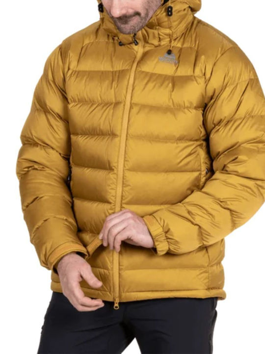 Μπουφάν Puffer Αδιάβροχο και Αντιανεμικό Μουσταρδί